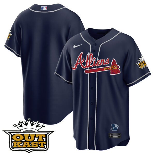 Men's Atlanta Braves Atliens Cool Base Jersey V2 - All Stitched - Image 54