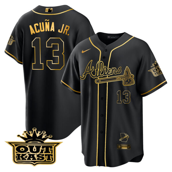 Men's Atlanta Braves Atliens Cool Base Jersey V2 - All Stitched - Image 19