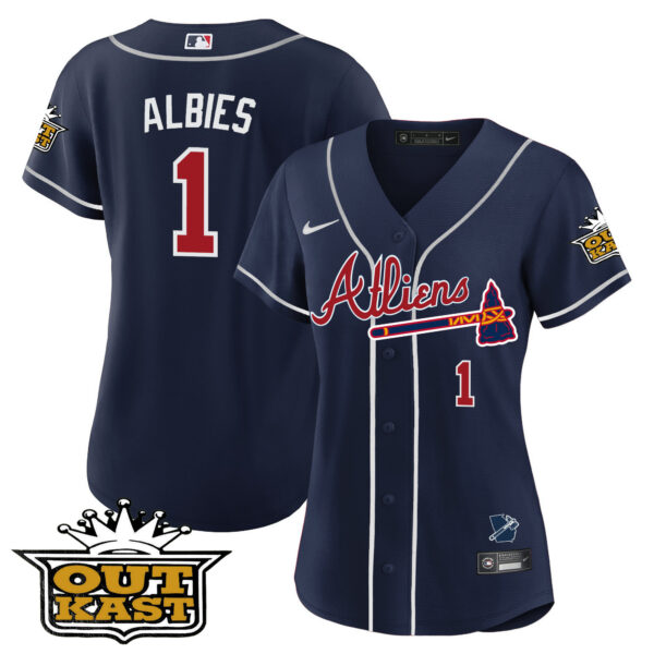 Women's Atlanta Braves Atliens Jersey V2 - All Stitched - Image 53