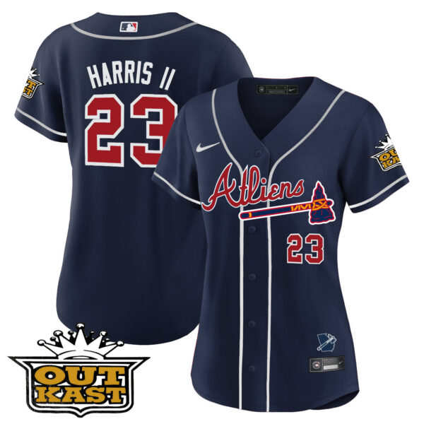 Women's Atlanta Braves Atliens Jersey V2 - All Stitched - Image 51