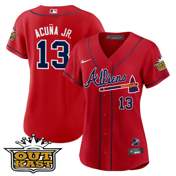 Women's Atlanta Braves Atliens Jersey V2 - All Stitched - Image 37