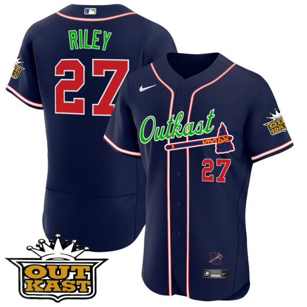 Men's Atlanta Braves Outkast Flex Base Jersey - All Stitched - Image 32