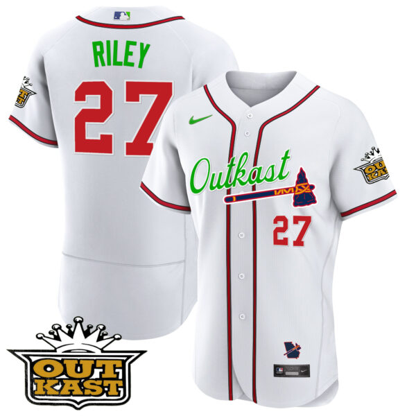 Men's Atlanta Braves Outkast Flex Base Jersey - All Stitched - Image 50