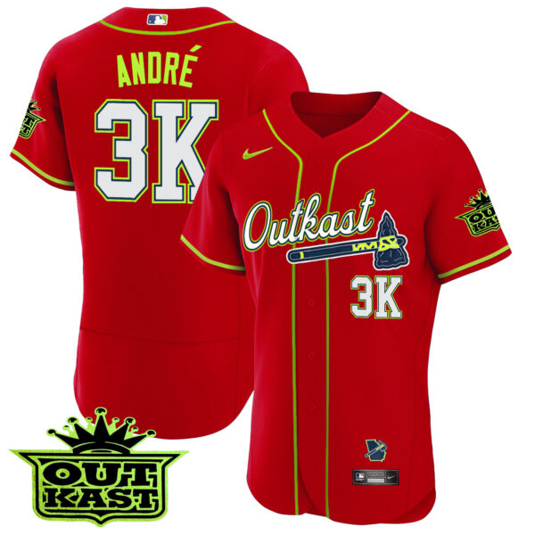Men's Atlanta Braves Outkast Flex Base Jersey - All Stitched - Image 21