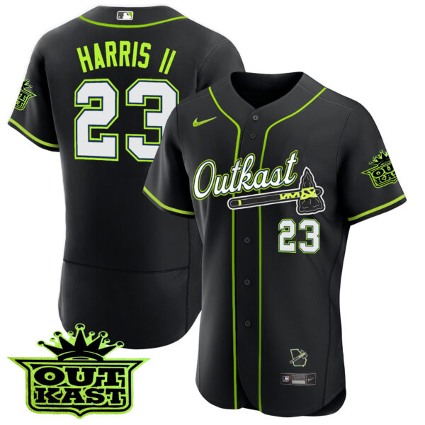 Men's Atlanta Braves Outkast Flex Base Jersey - All Stitched - Image 42