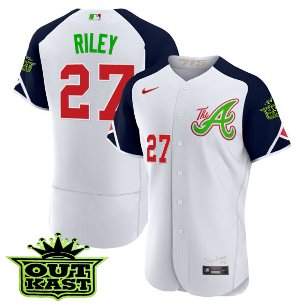 Youth's Atlanta Braves Atliens City Connect Flex Base Jersey – All Stitched - Image 14