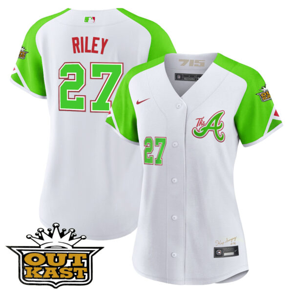 Women's Atlanta Braves Atliens City Connect Flex Base Jersey – All Stitched - Image 5