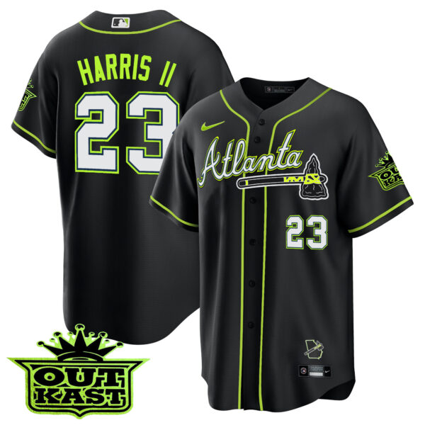Men's Atlanta Braves Outkast Cool Base Jersey V3 - All Stitched - Image 42