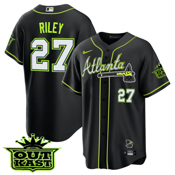 Men's Atlanta Braves Outkast Cool Base Jersey V3 - All Stitched - Image 41