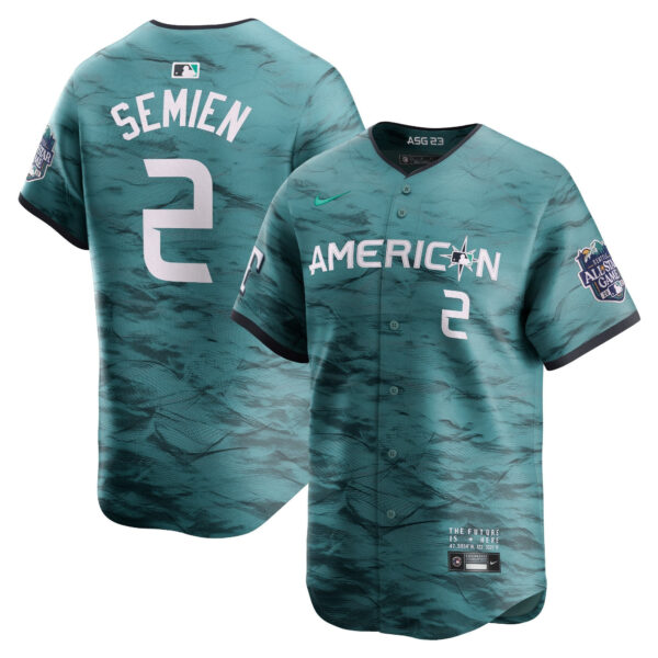 Men's American League 2023 All-Star Game Teal Jersey - All Stitched - Image 14