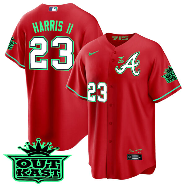 Men's Atlanta Braves Atliens The A Cool Base Jersey - Galaxy Version - Stitched - Image 33