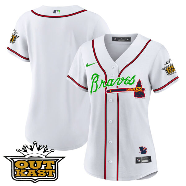 Women's Atlanta Braves Outkast Baseball Jersey V2 - All Stitched - Image 54