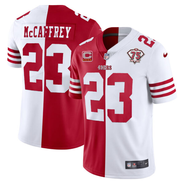Men's 49ers 75th Anniversary Patch White Gold & Black Gold - All Stitched - Image 28