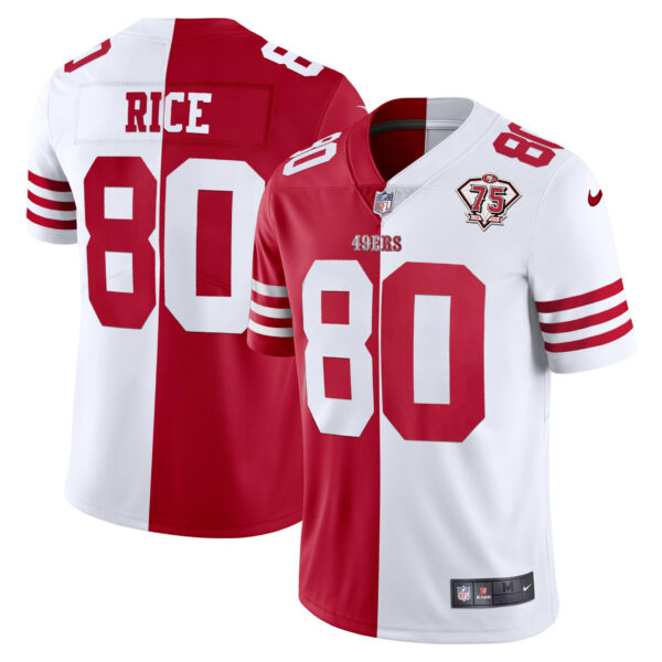 Men's 49ers 75th Anniversary Patch White Gold & Black Gold - All Stitched - Image 32
