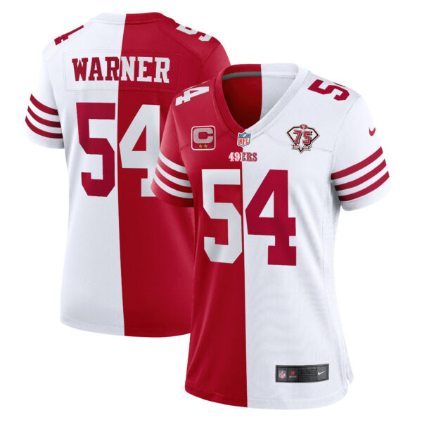 Women's 49ers 75th Anniversary Patch White Gold & Black Gold - All Stitched - Image 40