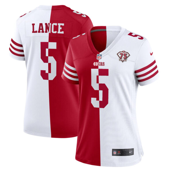 Women's 49ers 75th Anniversary Patch White Gold & Black Gold - All Stitched - Image 43