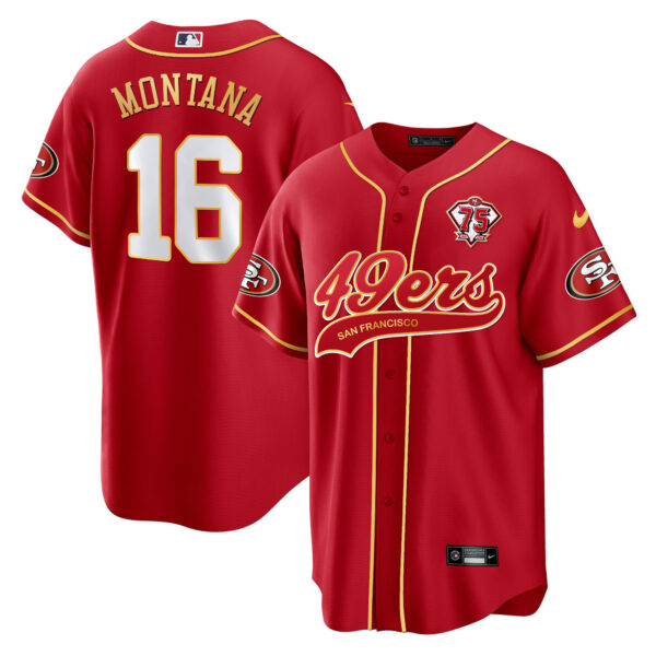 Men's 49ers Cool Base Gold Jersey - All Stitched - Image 7