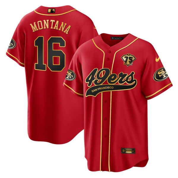 Men's 49ers Cool Base Gold Jersey - All Stitched - Image 25