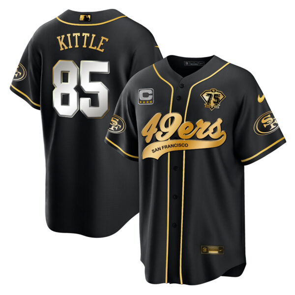Men's 49ers Cool Base Gold Jersey - All Stitched - Image 30