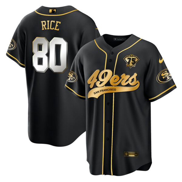 Men's 49ers Cool Base Gold Jersey - All Stitched - Image 32