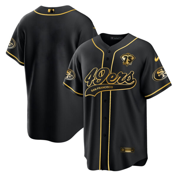 Men's 49ers Cool Base Gold Jersey - All Stitched - Image 45