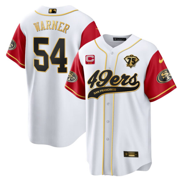 Men's 49ers Cool Base Gold Jersey - All Stitched - Image 58