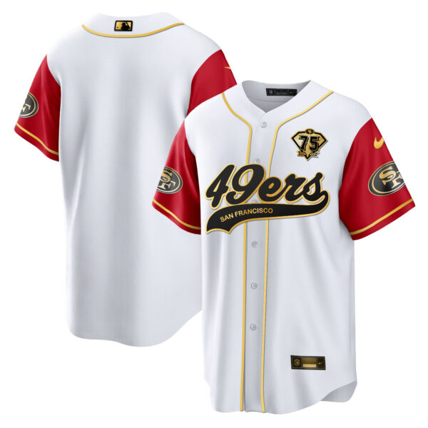 Men's 49ers Cool Base Gold Jersey - All Stitched - Image 63