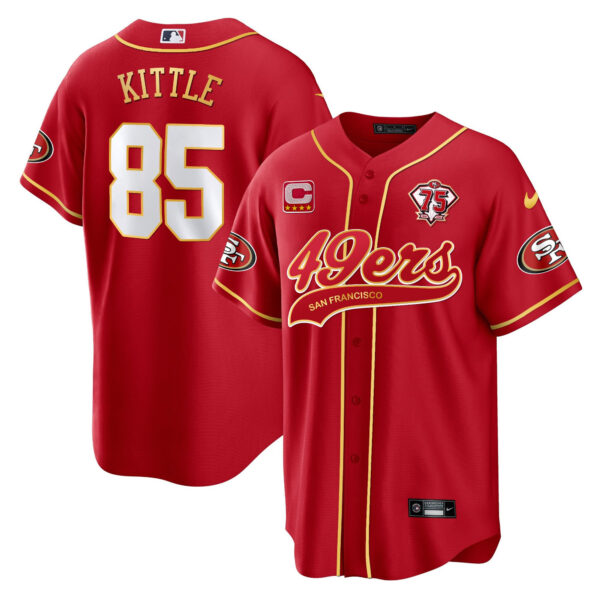 Men's 49ers Cool Base Gold Jersey V2 - All Stitched - Image 24
