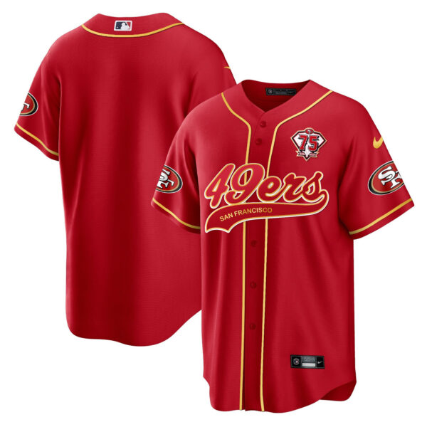 Men's 49ers Cool Base Gold Jersey V2 - All Stitched - Image 30