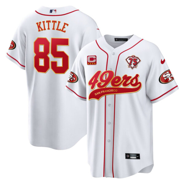 Men's 49ers Cool Base Gold Jersey V2 - All Stitched - Image 34