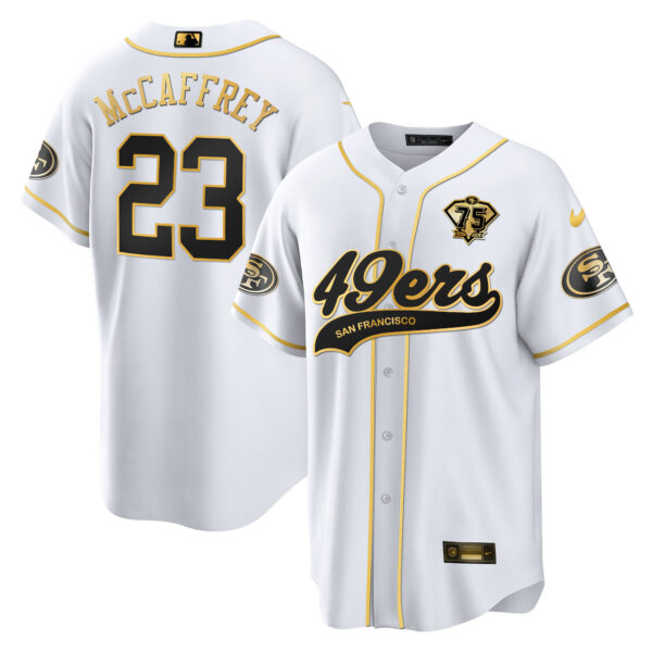 Men's 49ers Cool Base Gold Jersey V2 - All Stitched - Image 41