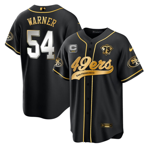 Men's 49ers Cool Base Gold Jersey V2 - All Stitched - Image 65