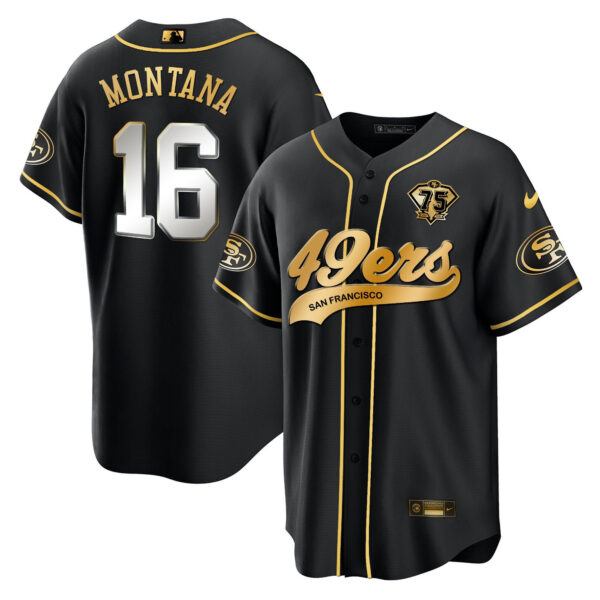 Men's 49ers Cool Base Gold Jersey V2 - All Stitched - Image 68