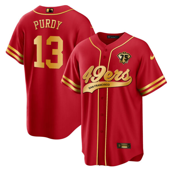 Men's 49ers Cool Base Gold Limited Jersey V2 - All Stitched - Image 12