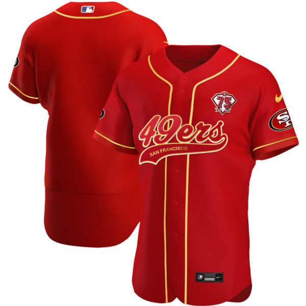Men's 49ers Flex Base Gold Jersey - All Stitched - Image 10