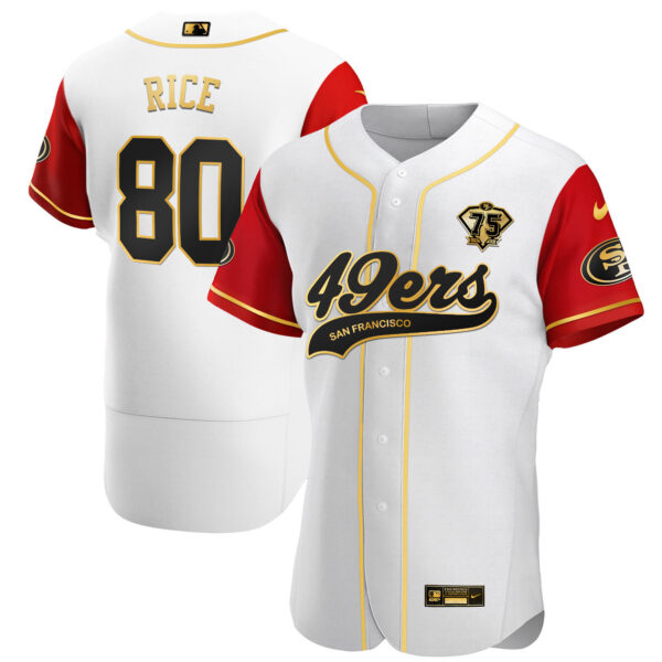 Men's 49ers Flex Base Gold Jersey - All Stitched - Image 66