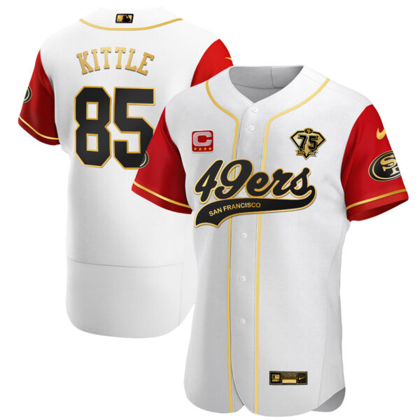 Men's 49ers Flex Base Gold Jersey - All Stitched - Image 64