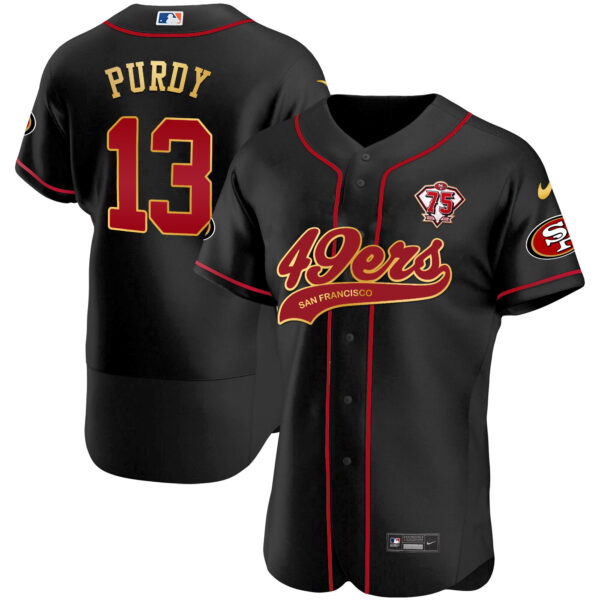 Men's 49ers Cool Base Gold Jersey V2 - All Stitched - Image 3