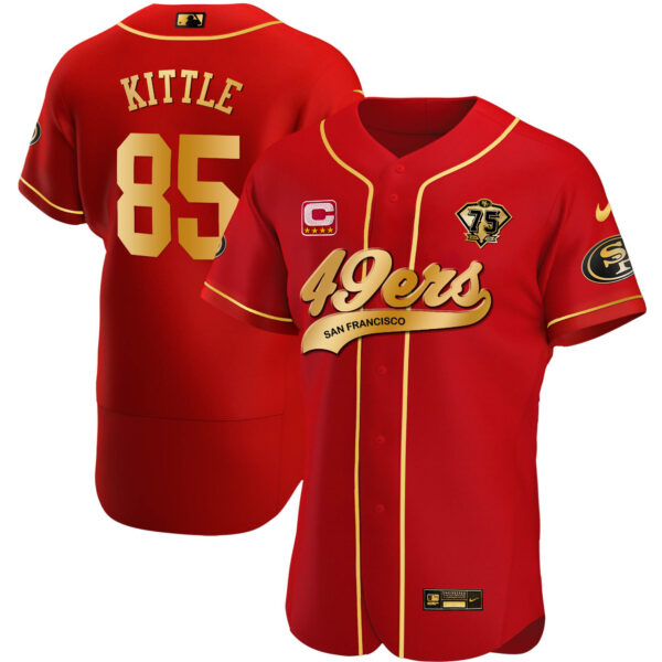 Men's 49ers Cool Base Gold Jersey V2 - All Stitched - Image 14