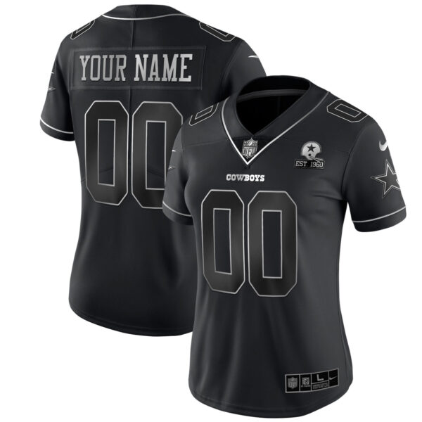 Cowboys Black Gold & Black Silver Custom Name and Number - All Stitched - Image 4