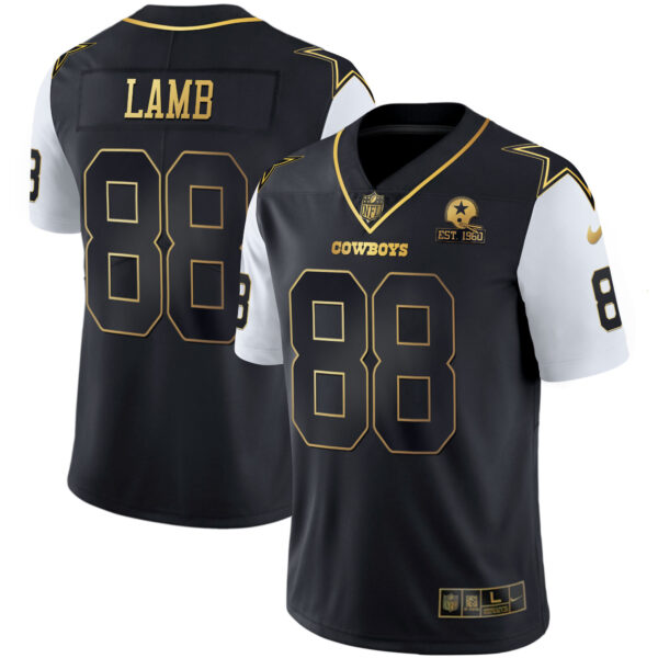 Men's Cowboys Color Rush Vapor Black & White Gold Limited - All Stitched - Image 12