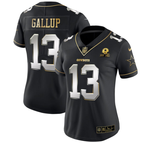 Women's Cowboys Black Gold & White Gold - All Stitched - Image 4