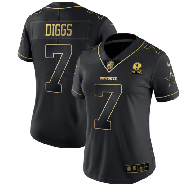 Women's Cowboys Black Gold & White Gold - All Stitched - Image 23