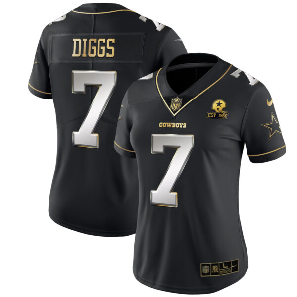 Women's Cowboys Black Gold & White Gold - All Stitched - Image 7