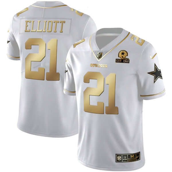 Men's Cowboys Black & White Gold Vapor Limited - All Stitched - Image 13