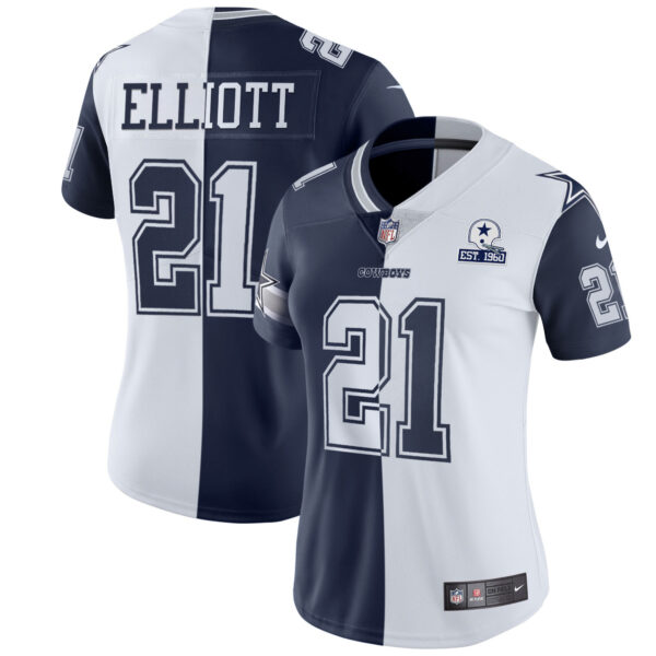 Women's Cowboys Split White Navy Est 1960 Patch - All Stitched - Image 6