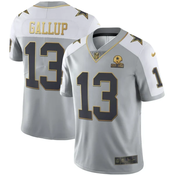 Men's Cowboys Gray Gold Vapor Est 1960 Patch - All Stitched - Image 3