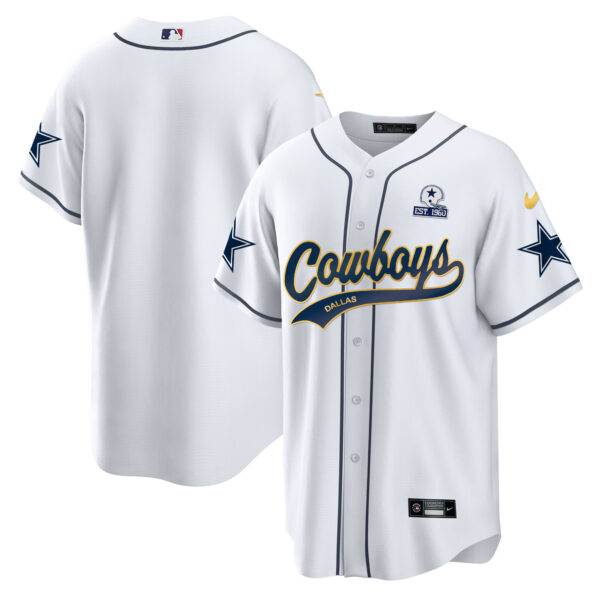 Men's Cowboys Baseball Gold Jersey - All Stitched - Image 4