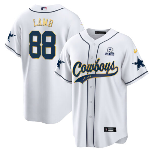 Men's Cowboys Baseball Gold Jersey - All Stitched - Image 3