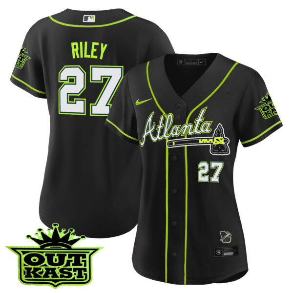 Women's Atlanta Braves Outkast Baseball Jersey V3 - All Stitched - Image 41